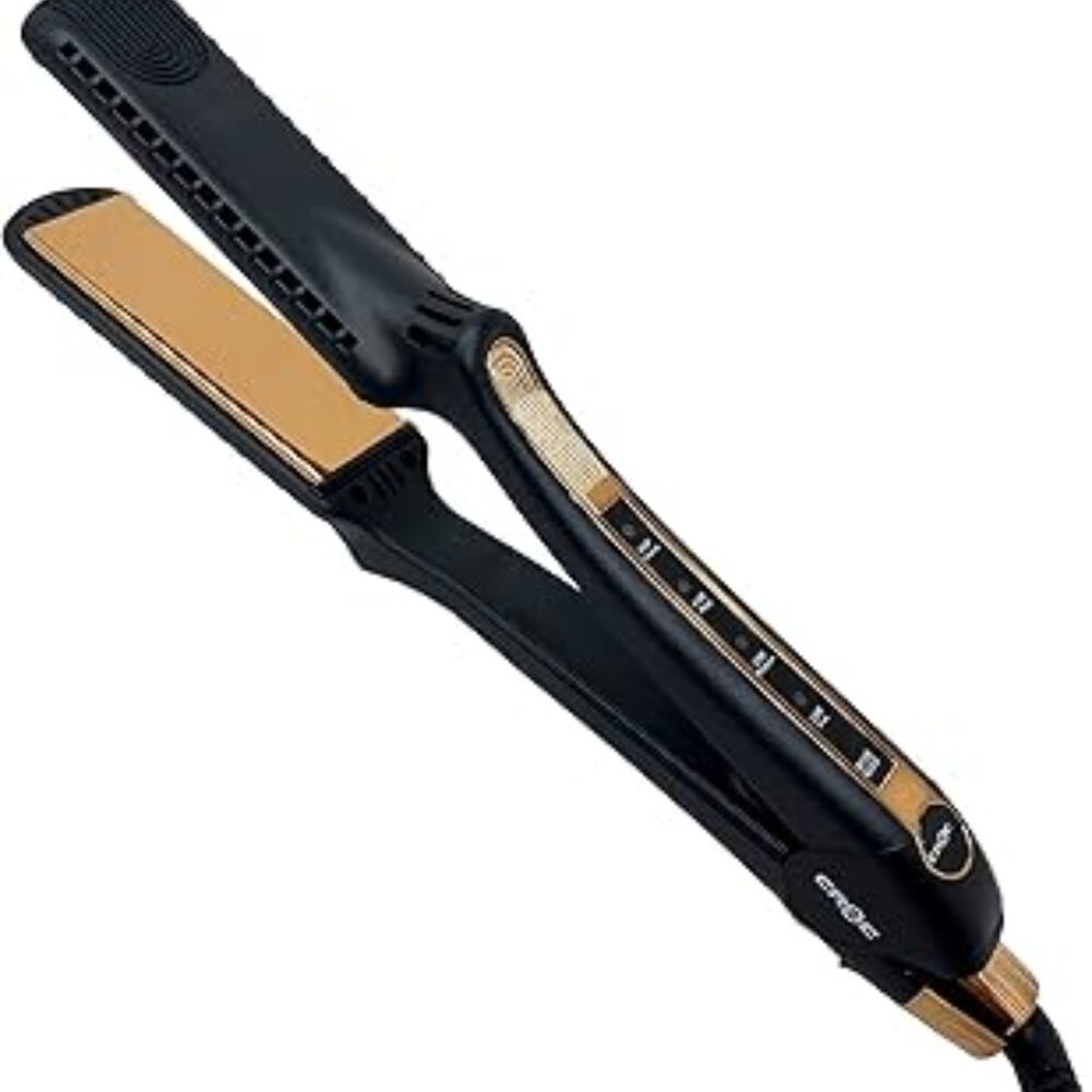 CROC Rose Gold Titanium Professional Flat Iron Hair Straightening, 1.5 Inch